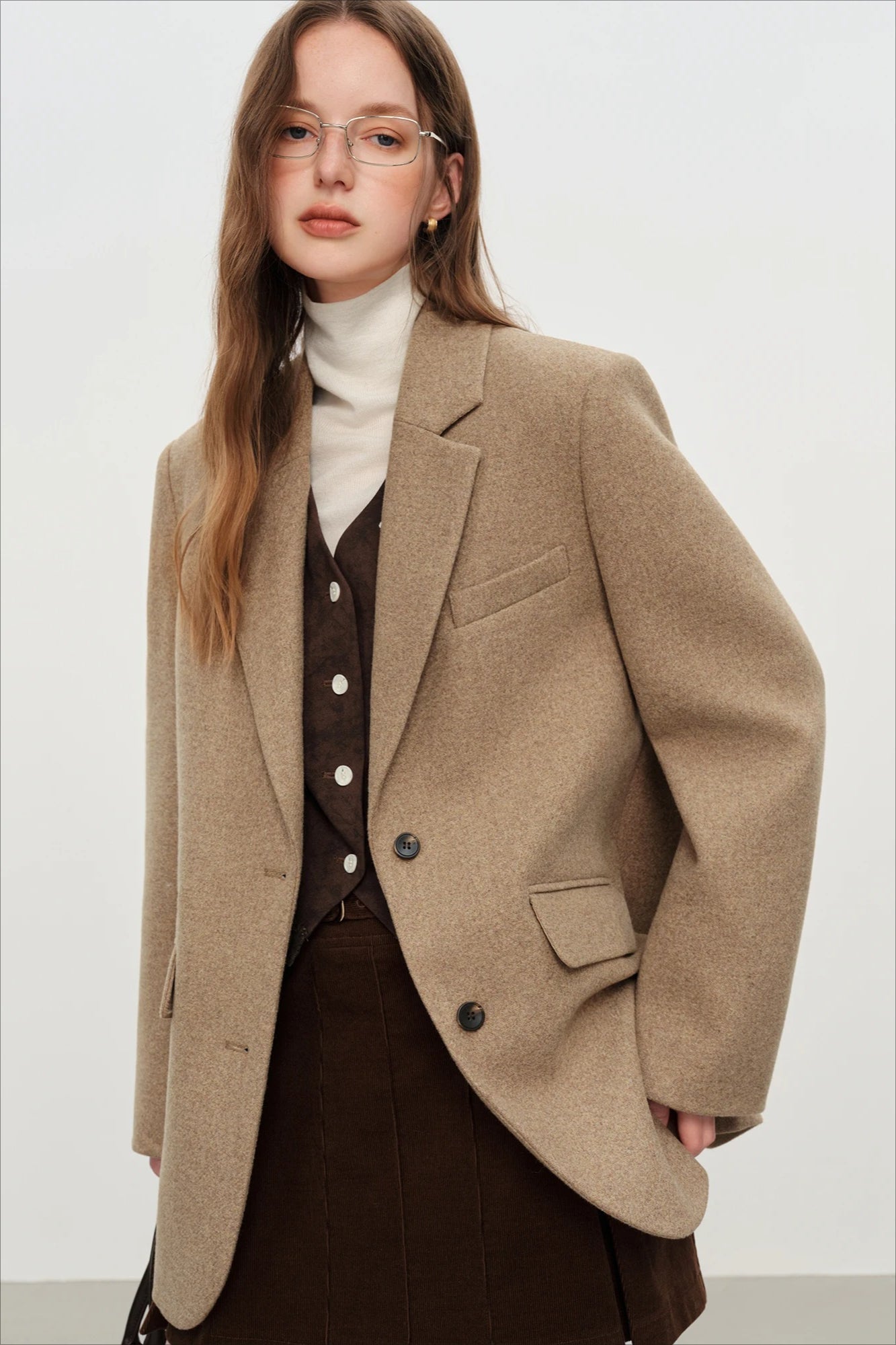 Retro Plaid Short Blazer Blazer