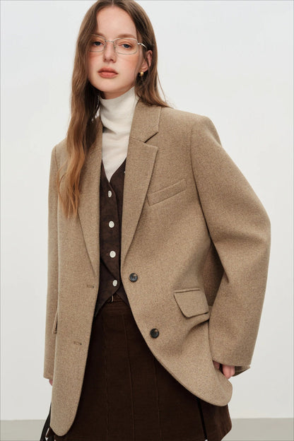 Retro Plaid Short Blazer Blazer