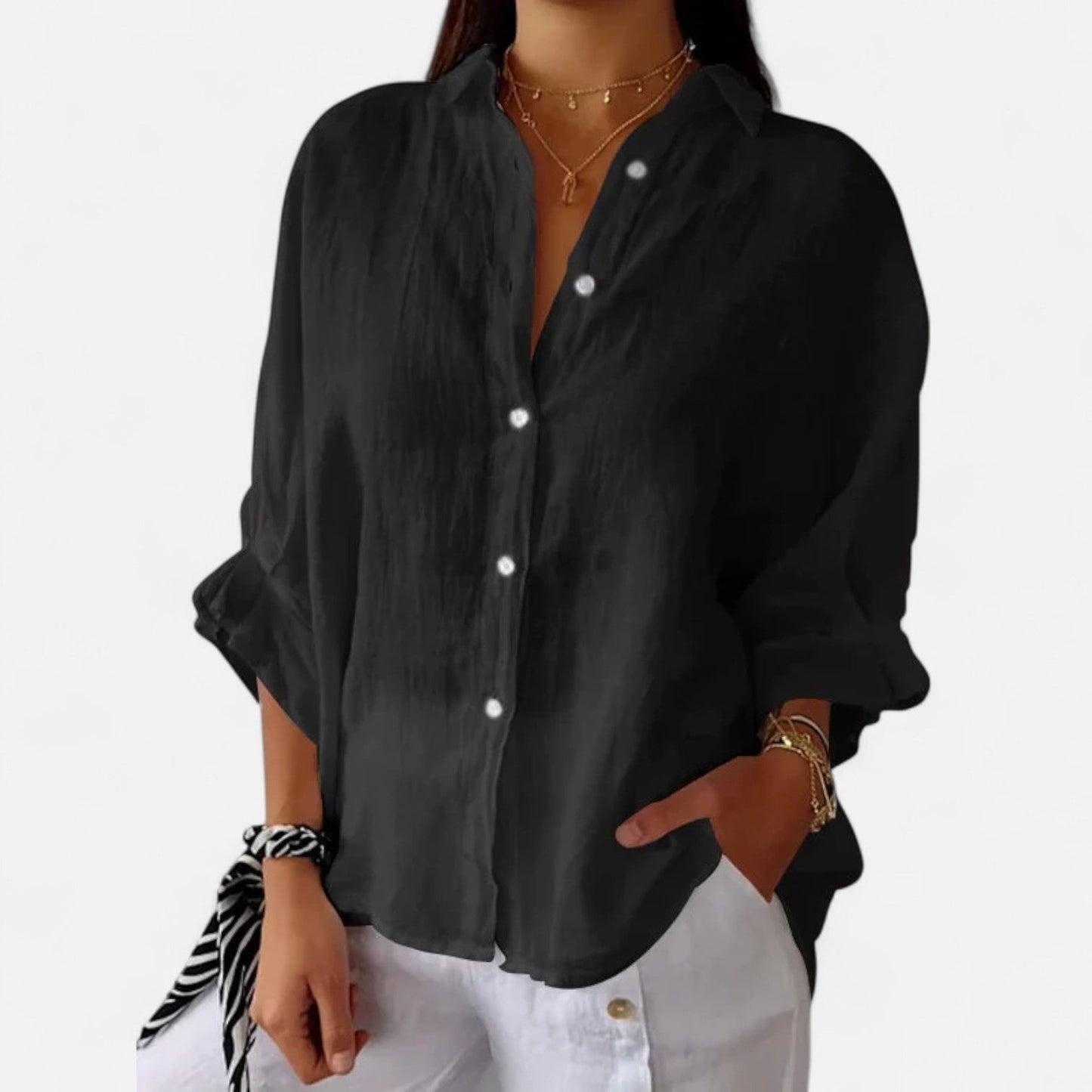 Malena® | Chemise d'été en lin pour femme Grace without effort, elegance respirante