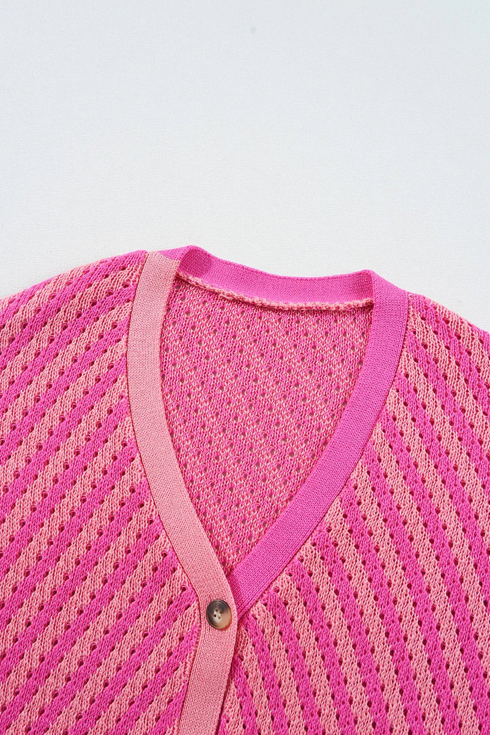 Edna | Striped cardigan with buttons and V-neck