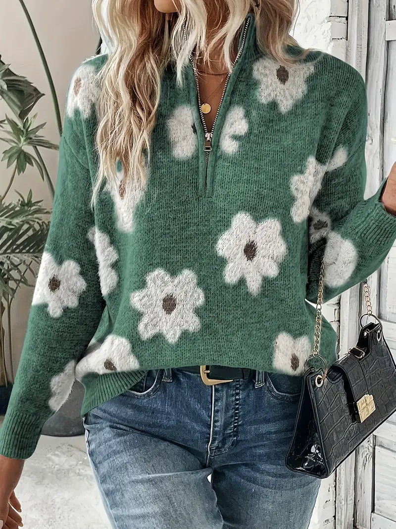 Jessica | Knitted sweater with zipper