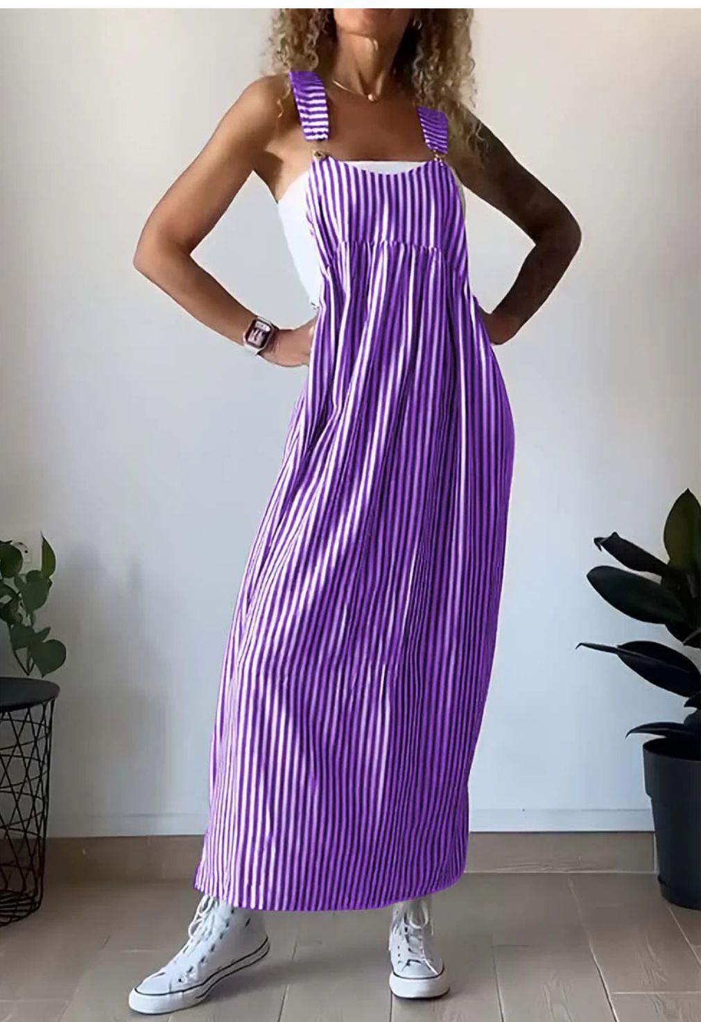Ilenia® | Casual Striped Overalls