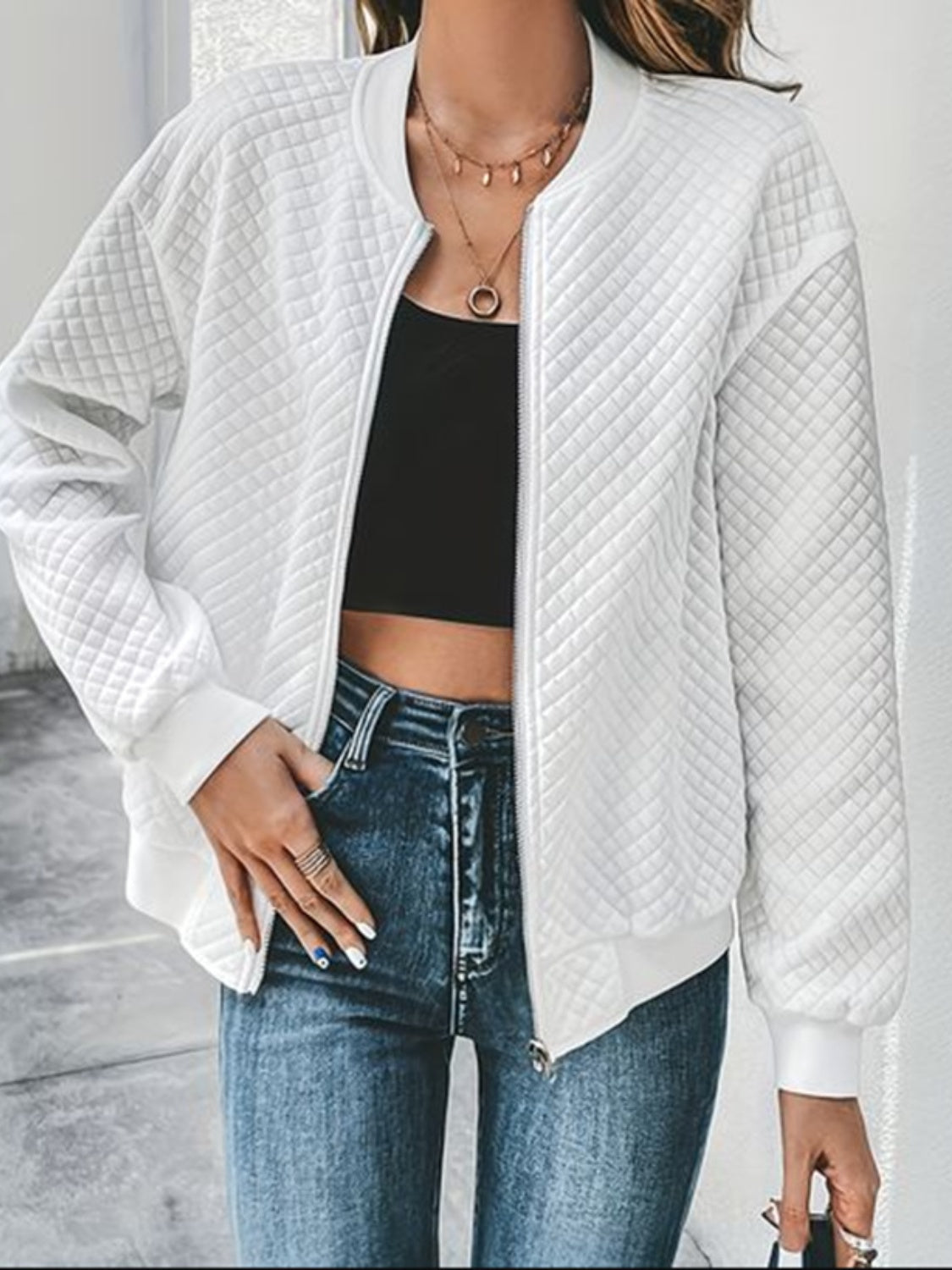 Ines | Long sleeve jacket with zip