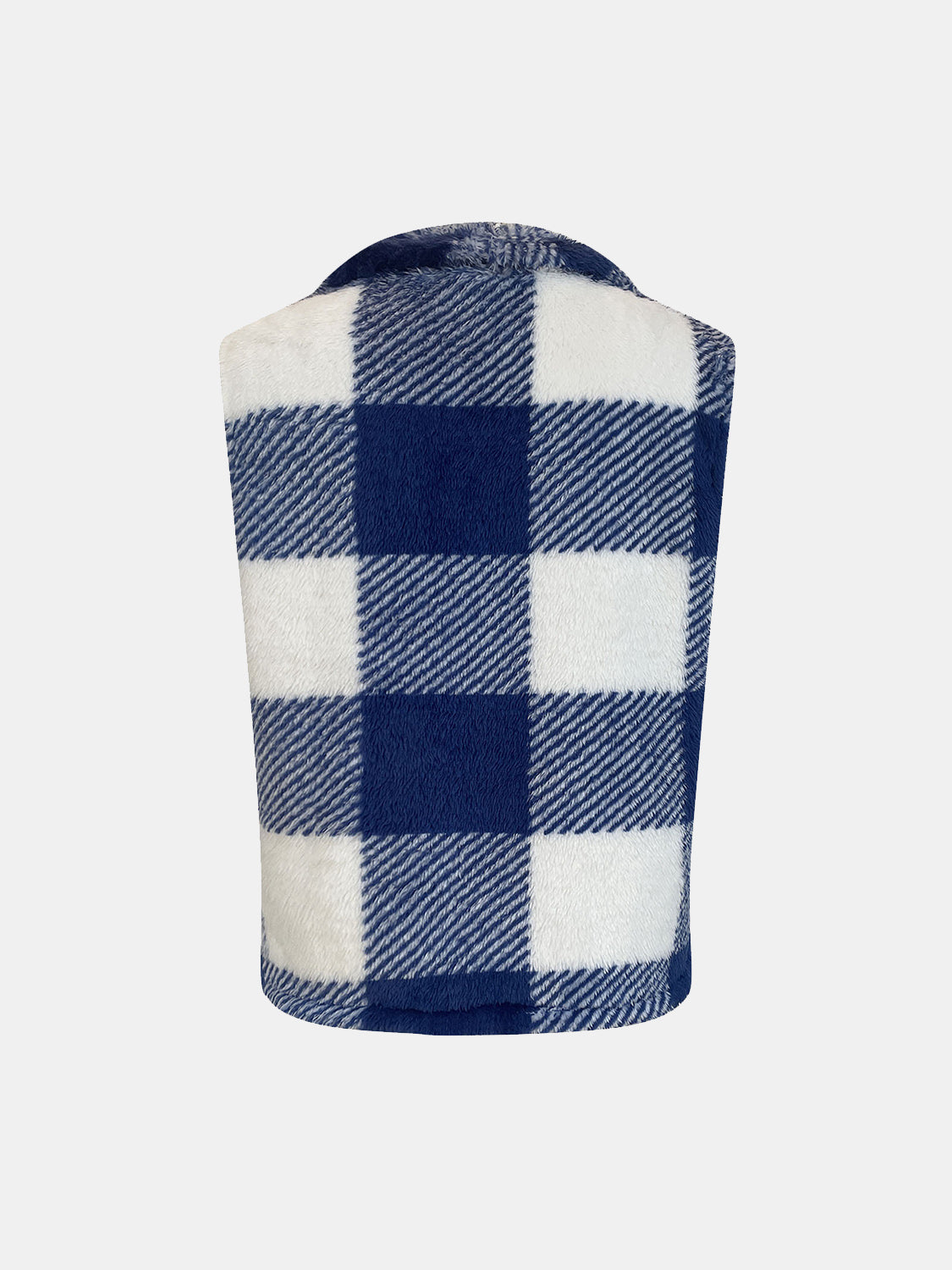 Yolanda | Checked vest coat with an open front