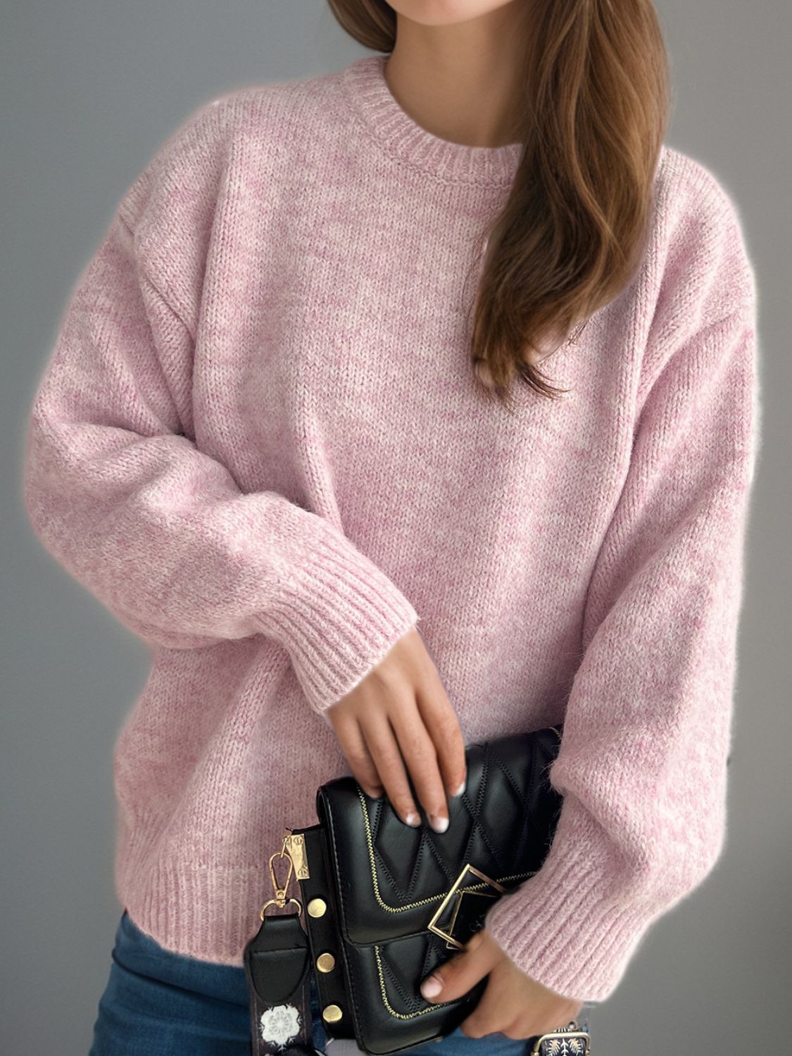 Hortensia | Crew neck sweater with long sleeves