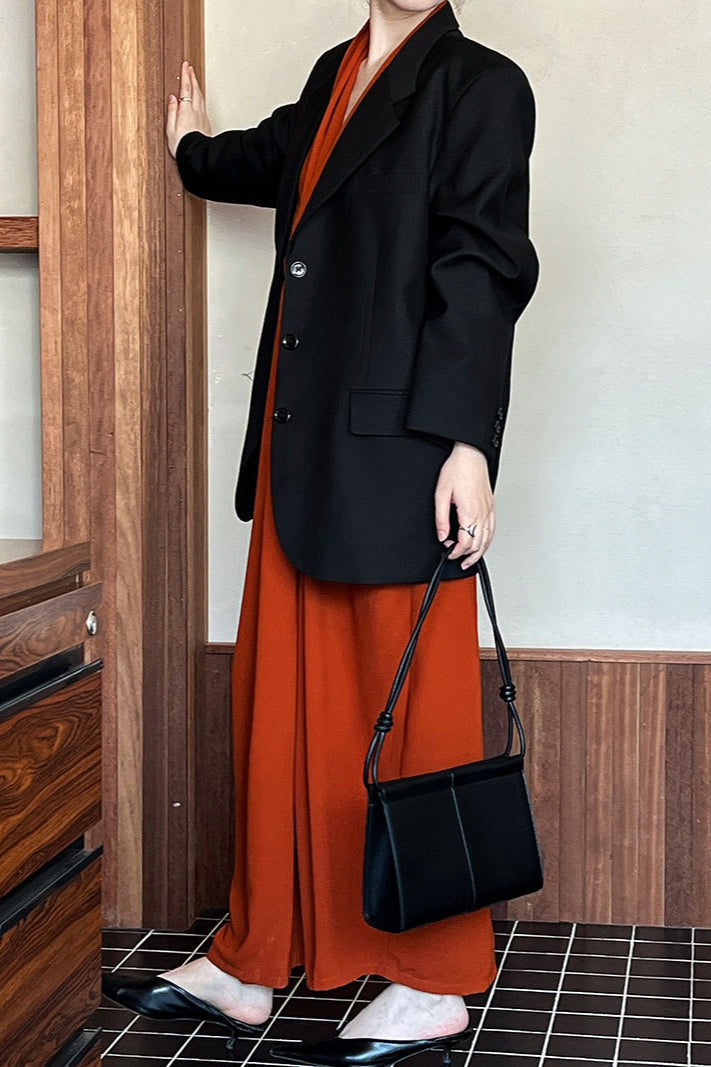 Vintage Casual Long Sleeve Blazer