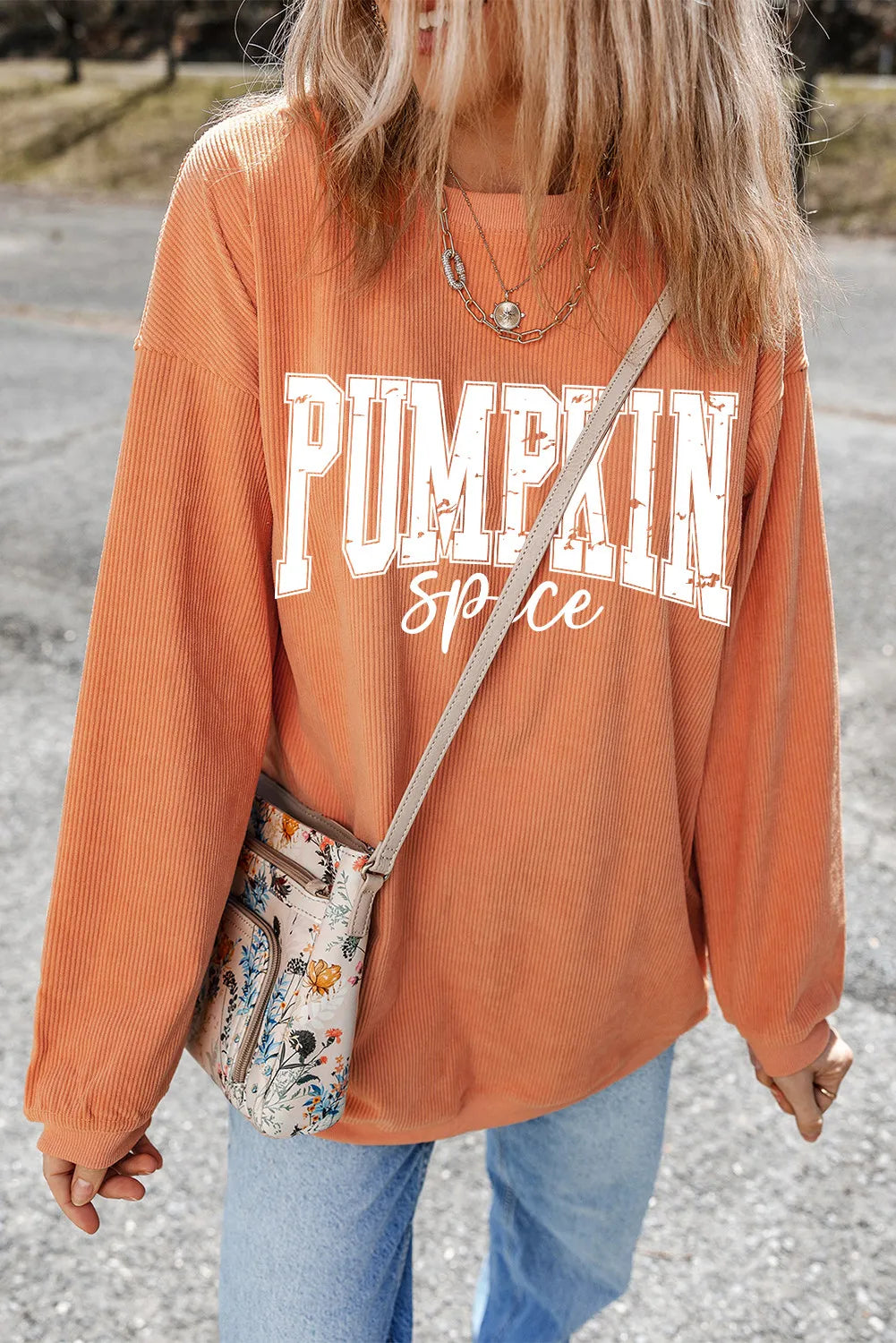 Milena | Long sleeve sweatshirt with letter graphic