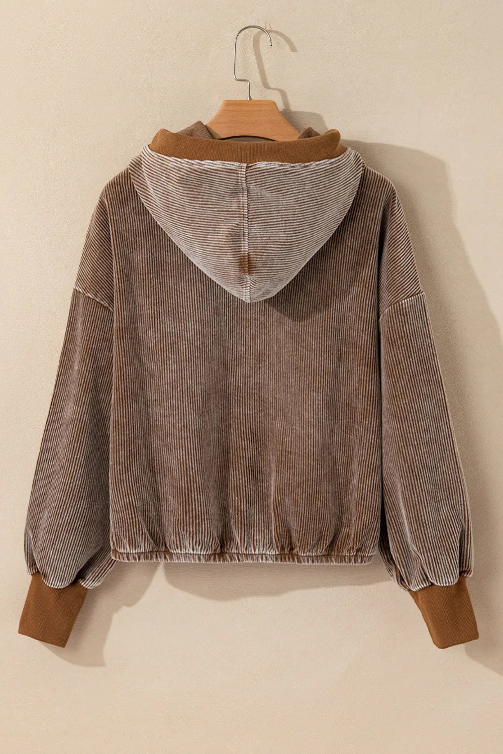 Juana | Long sleeve hoodie with drawstring and half zip