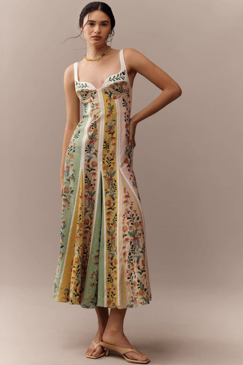 Halter Floral Printed Boho Dress