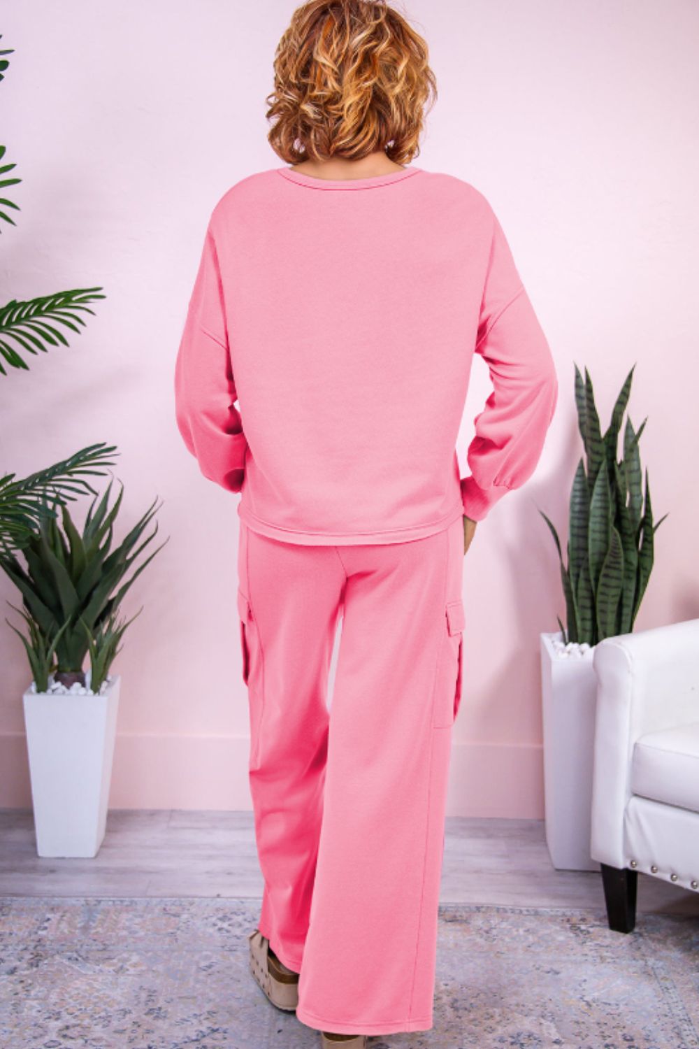 Berta | Complete set consisting of a long-sleeved crew-neck shirt and drawstring trousers