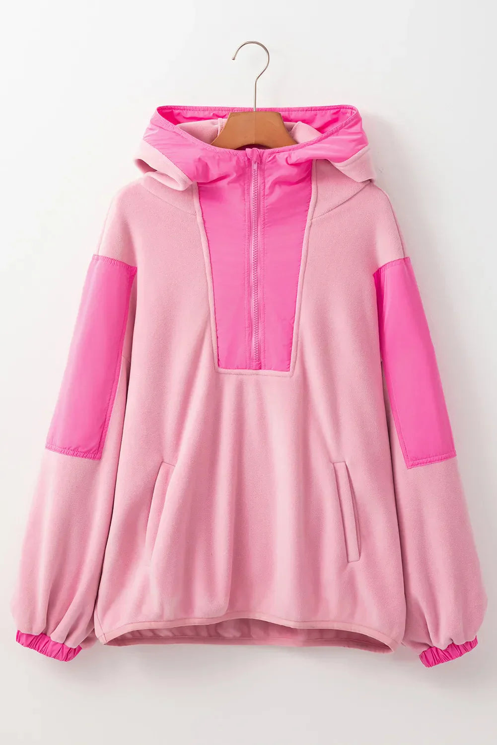 Leire | Color block, long sleeve, half zip hoodie