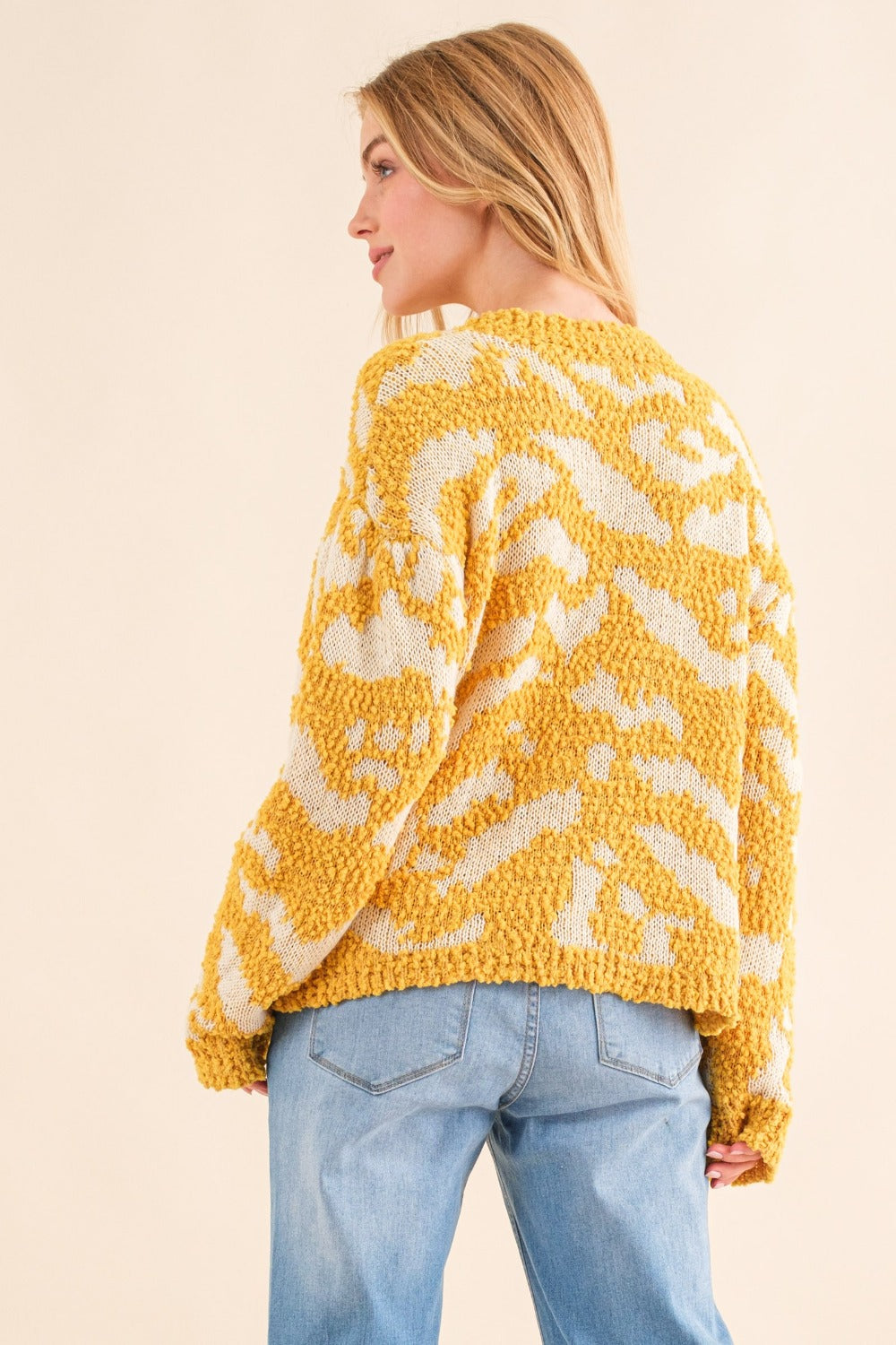 Anke | And the Why textured contrast sweater in full size