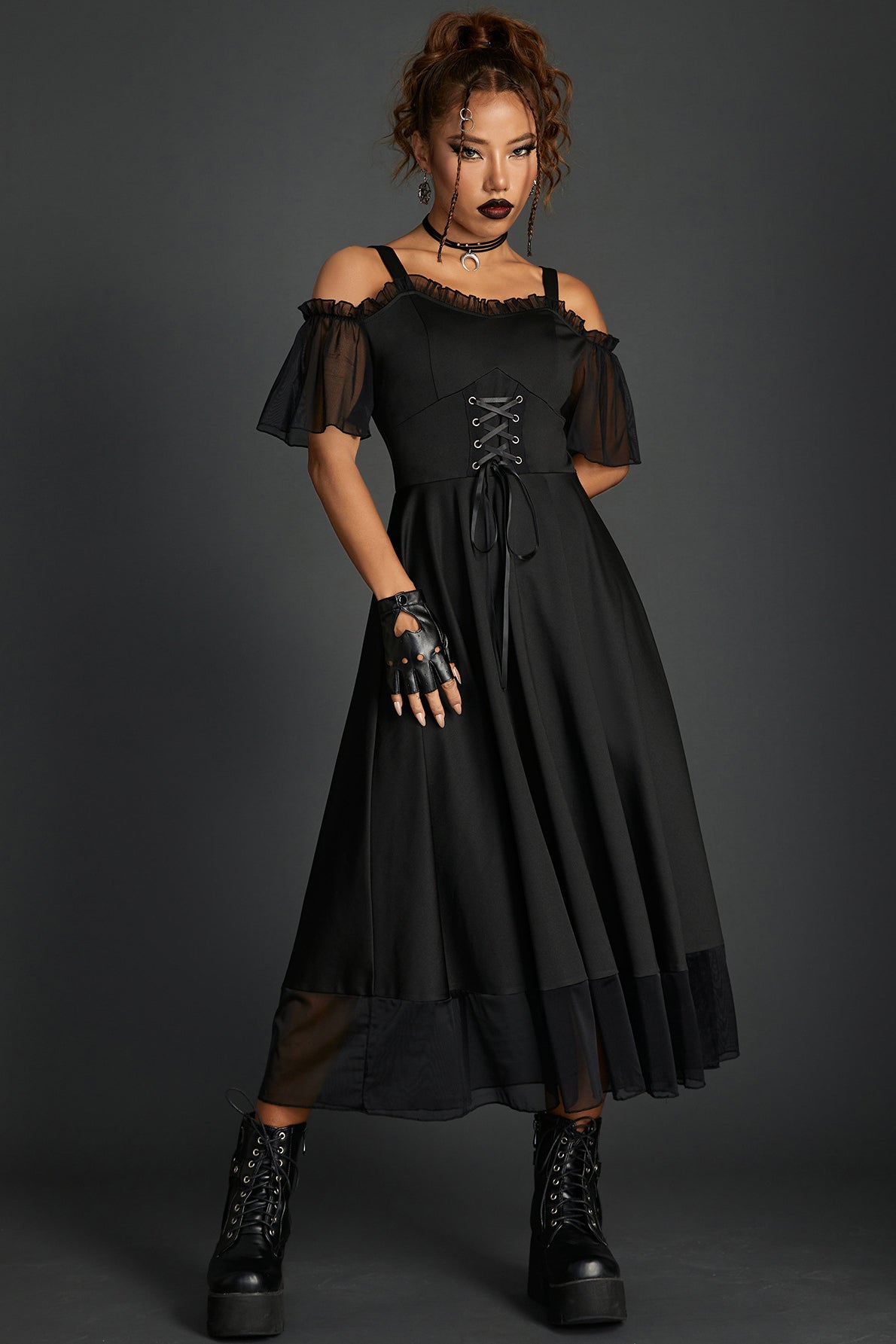 Vintage A-Line Gothic Dress