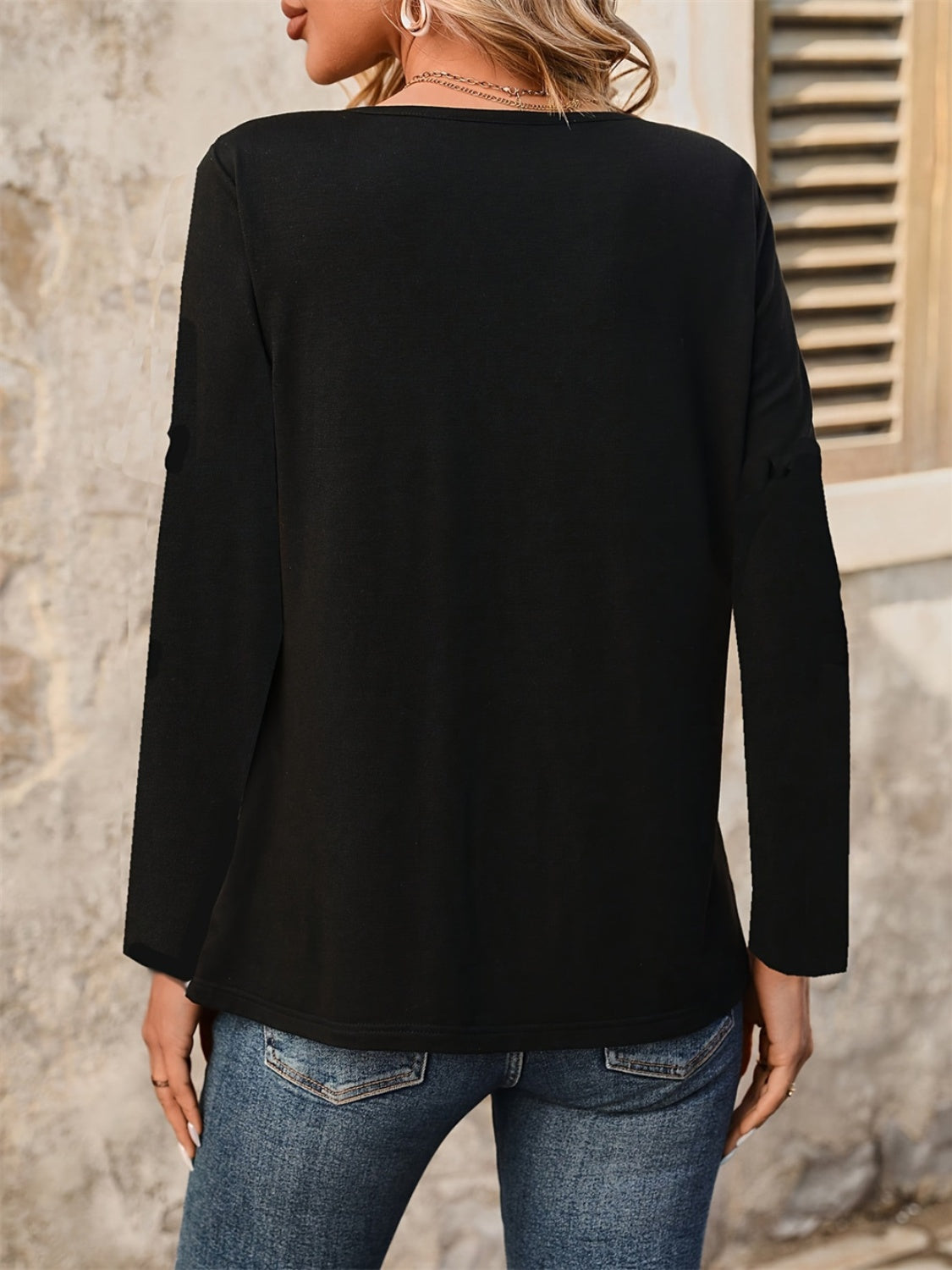Luna | Long sleeve t-shirt with notches