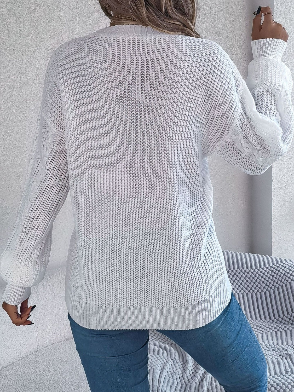 Stefanie | Cable knit cardigan with long sleeves