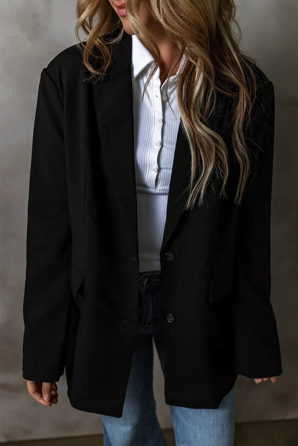 Vanessa | Long sleeve button down blazer