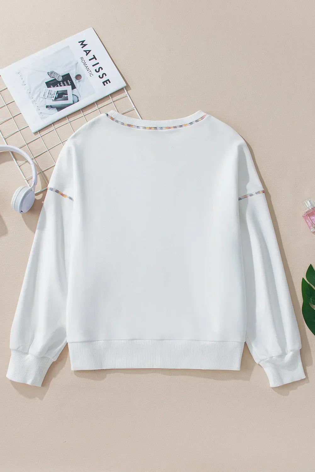 Bruna | Sequin football sweatshirt with crew neck and long sleeves
