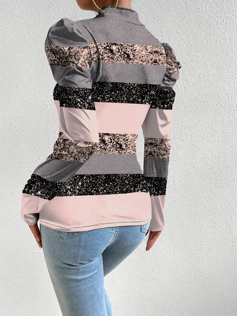 Ginevra® | Satin Blouse With Puff Sleeves