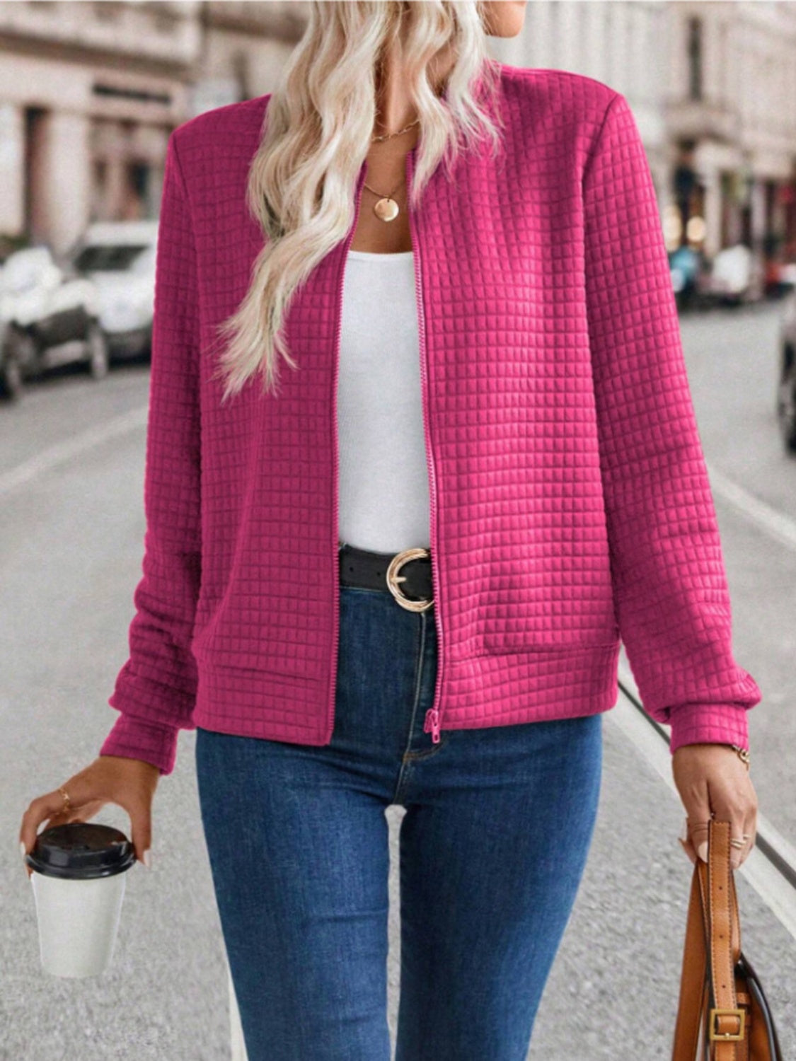 Sigrid | Long sleeve jacket with zip