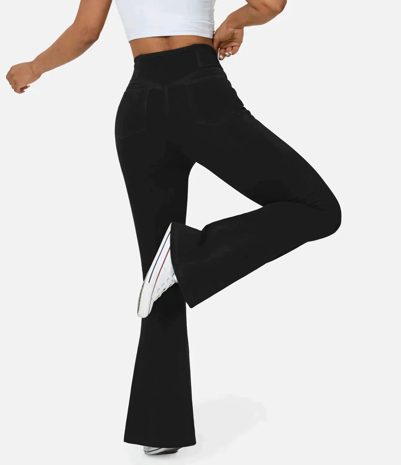 Juana® | Women's high-waisted retro flare pants with crossover waistband