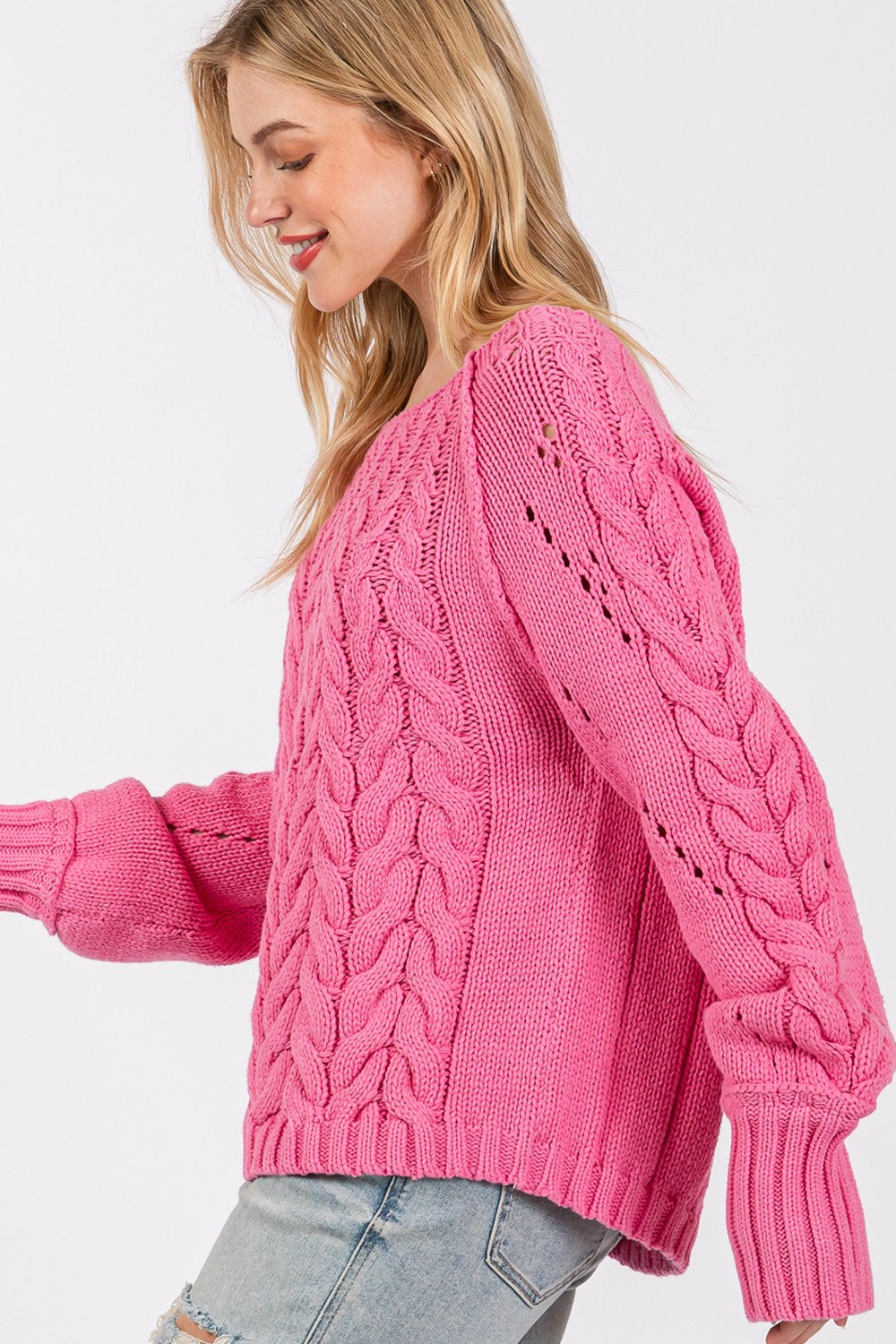 Mariana | Long-sleeved cable knit sweater
