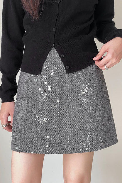 Crystal Bead Embellished Skirt