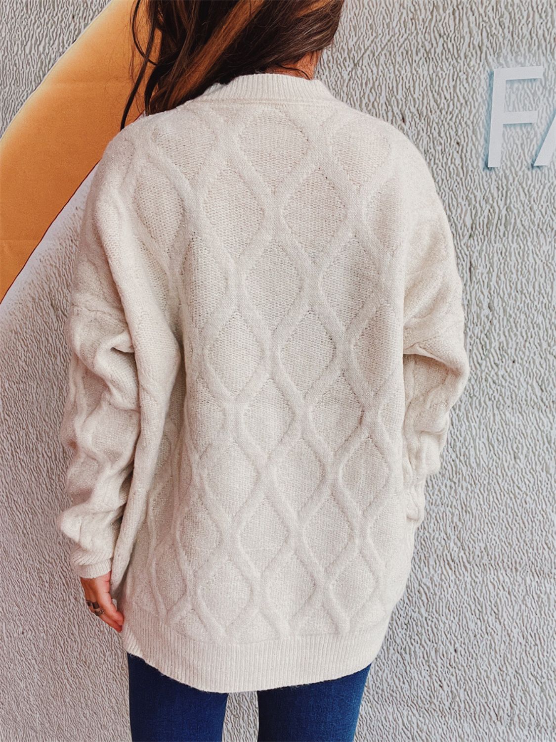 Laura | Diamond sweater with a crew neck and long sleeves