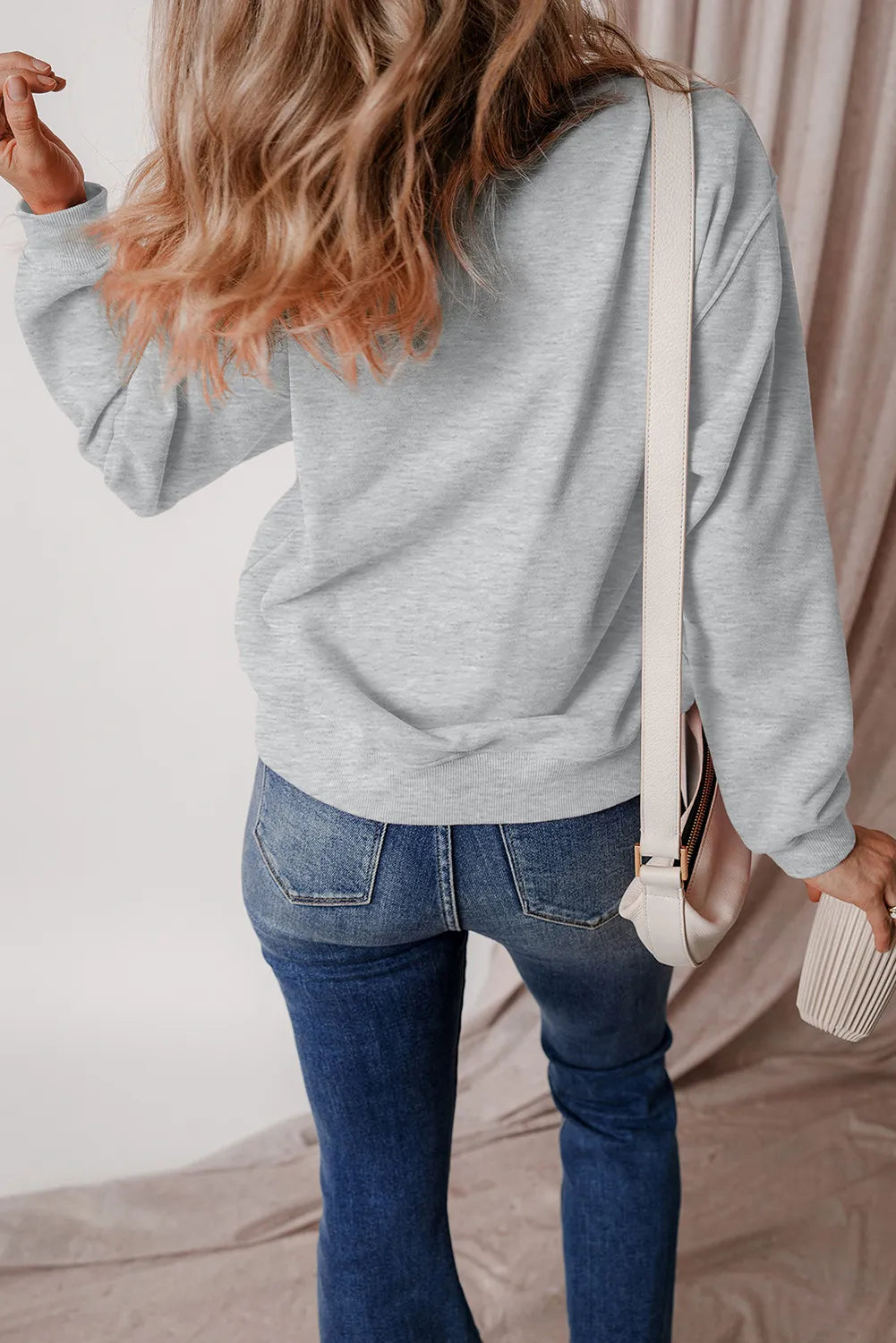 Gabriela | Graphic crew neck long sleeve sweatshirt