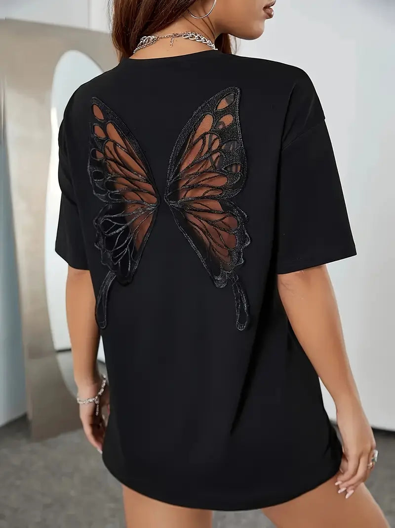 Petra® | Cotton Butterfly Mesh Shirt