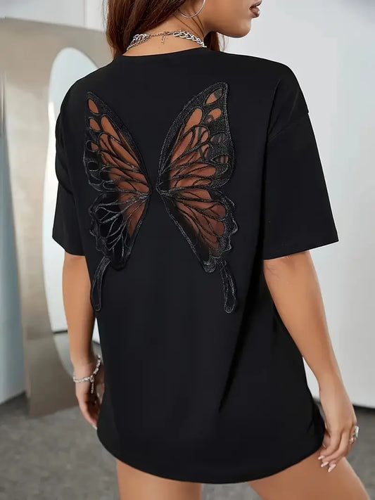 Petra® | Cotton Butterfly Mesh Shirt
