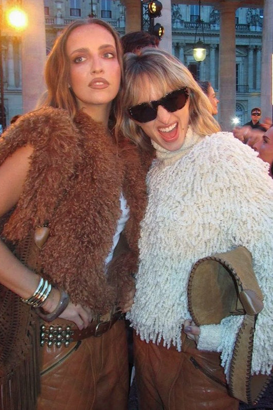 Halter Cut Out Back Shearling Collar Vest