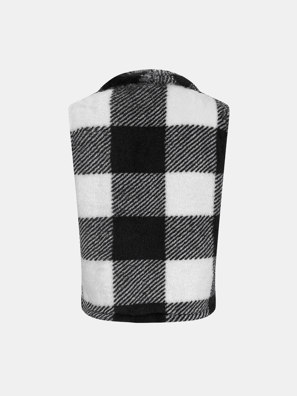 Yolanda | Checked vest coat with an open front