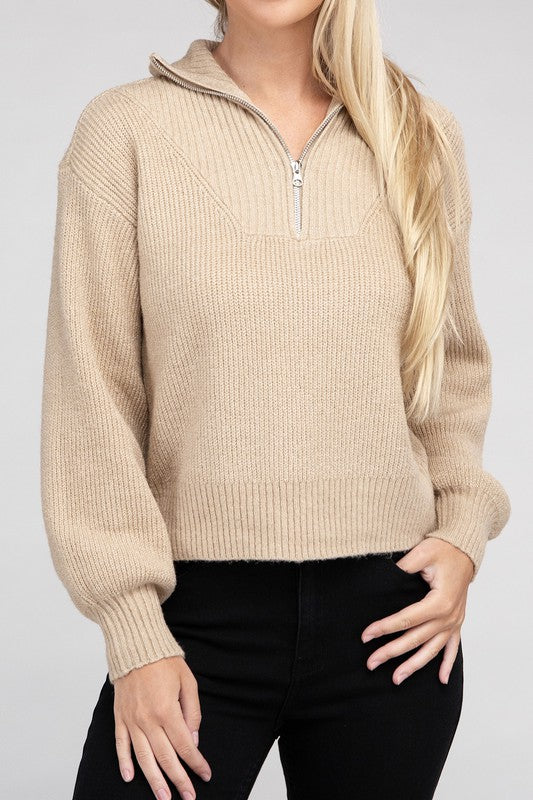 Olga | Easy to wear half zip sweater
