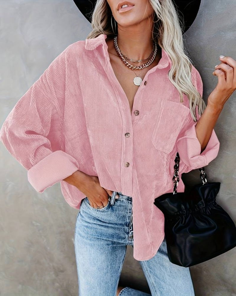 Fabiana® | Women's shirt with vintage collar and button placket
