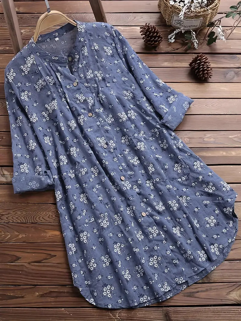 Natalia® | Classic Summer Shirt Floral Pattern