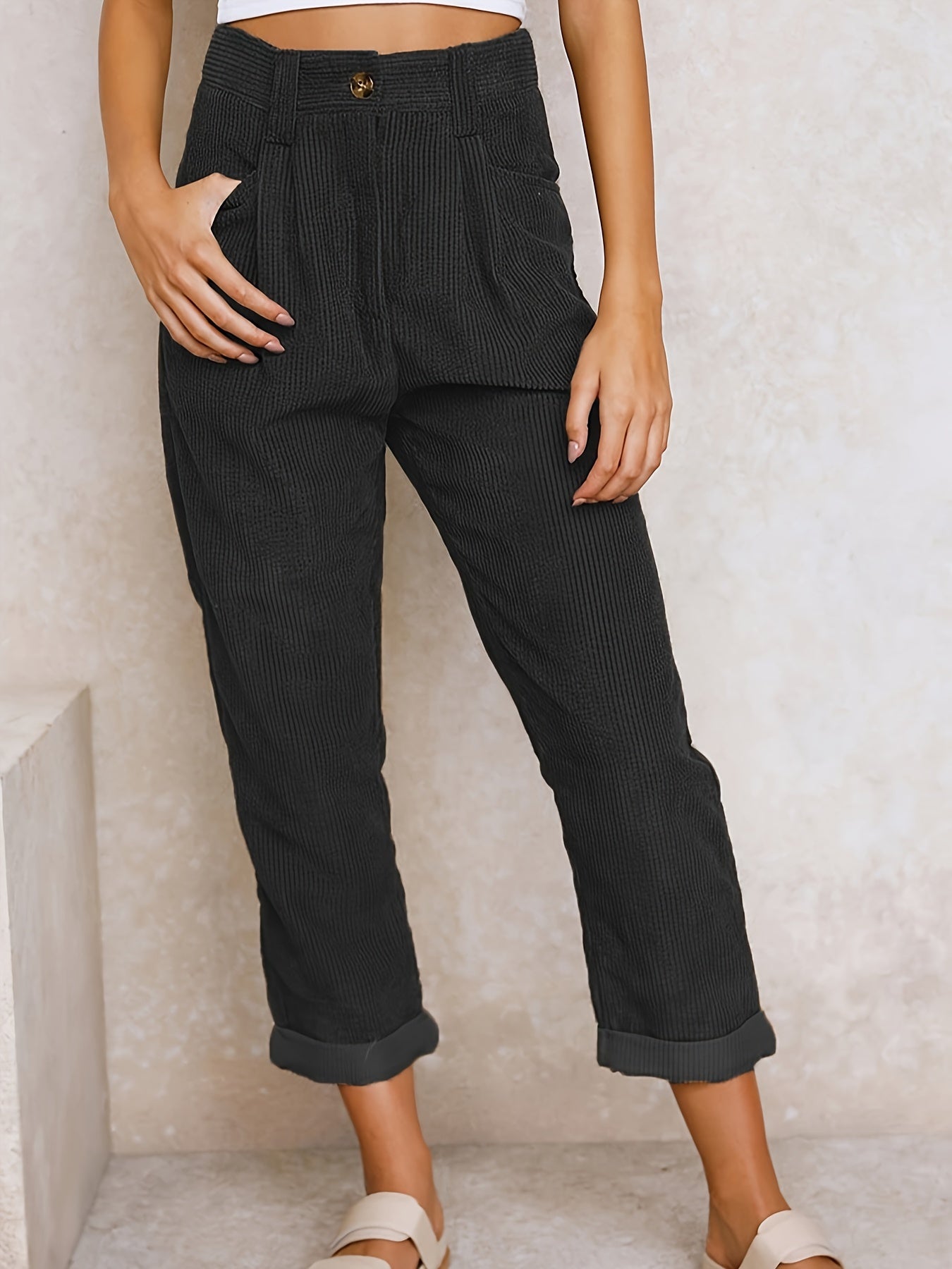 Hilda® | straight leg corduroy trousers for women