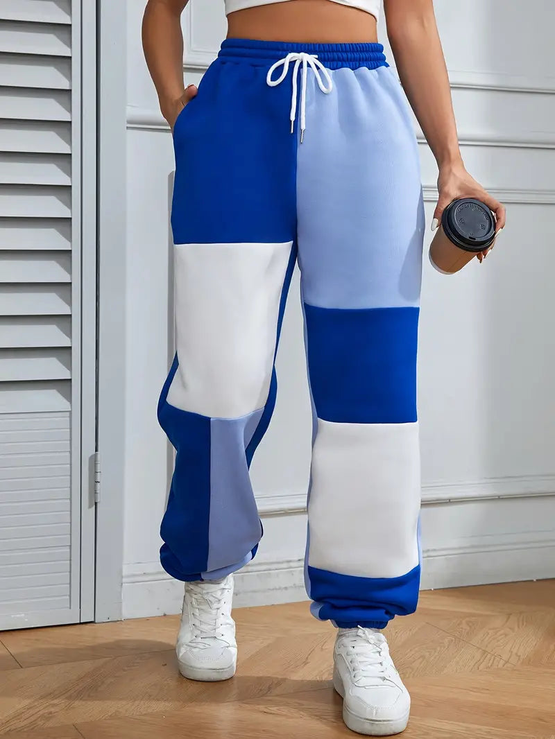 Jimena | Stylish jogging pants with a color block design