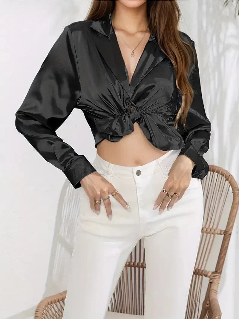 Odette® | Cropped Blouse With A Designer Cut