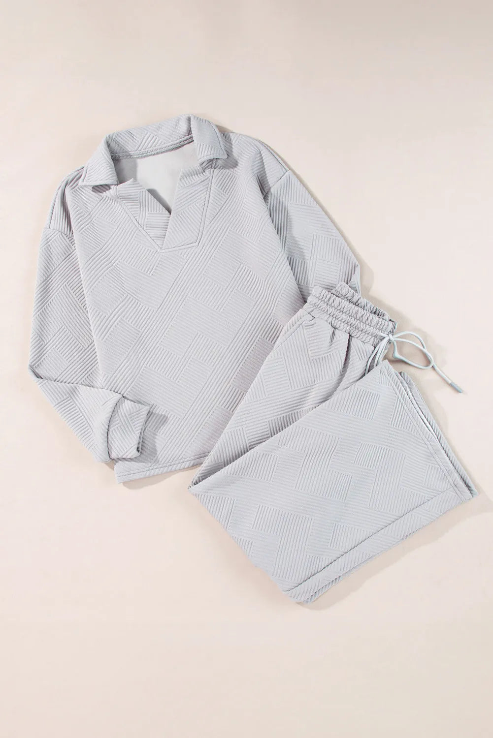 Viola | Set of structured long-sleeved shirt and drawstring trousers