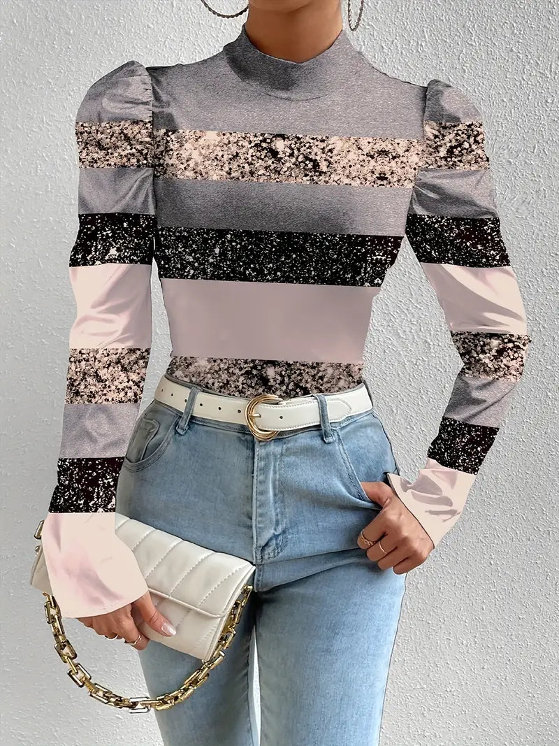 Ginevra® | Satin Blouse With Puff Sleeves