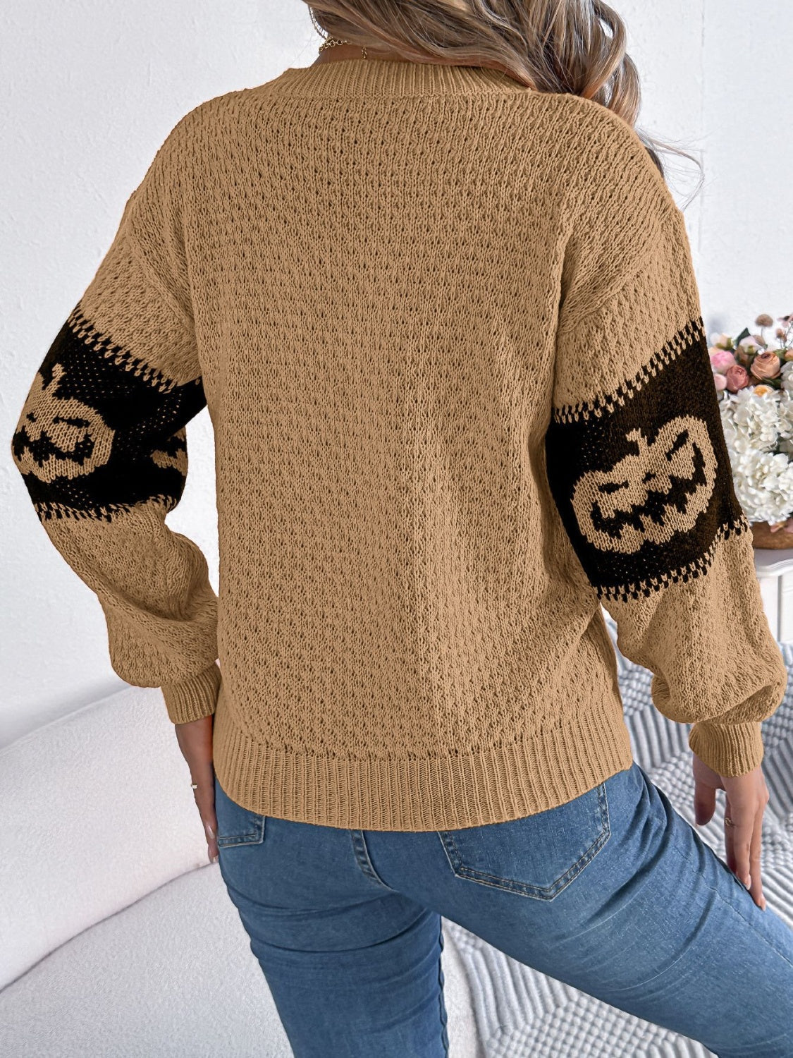 Elsa | Pumpkin long sleeve crew neck sweater