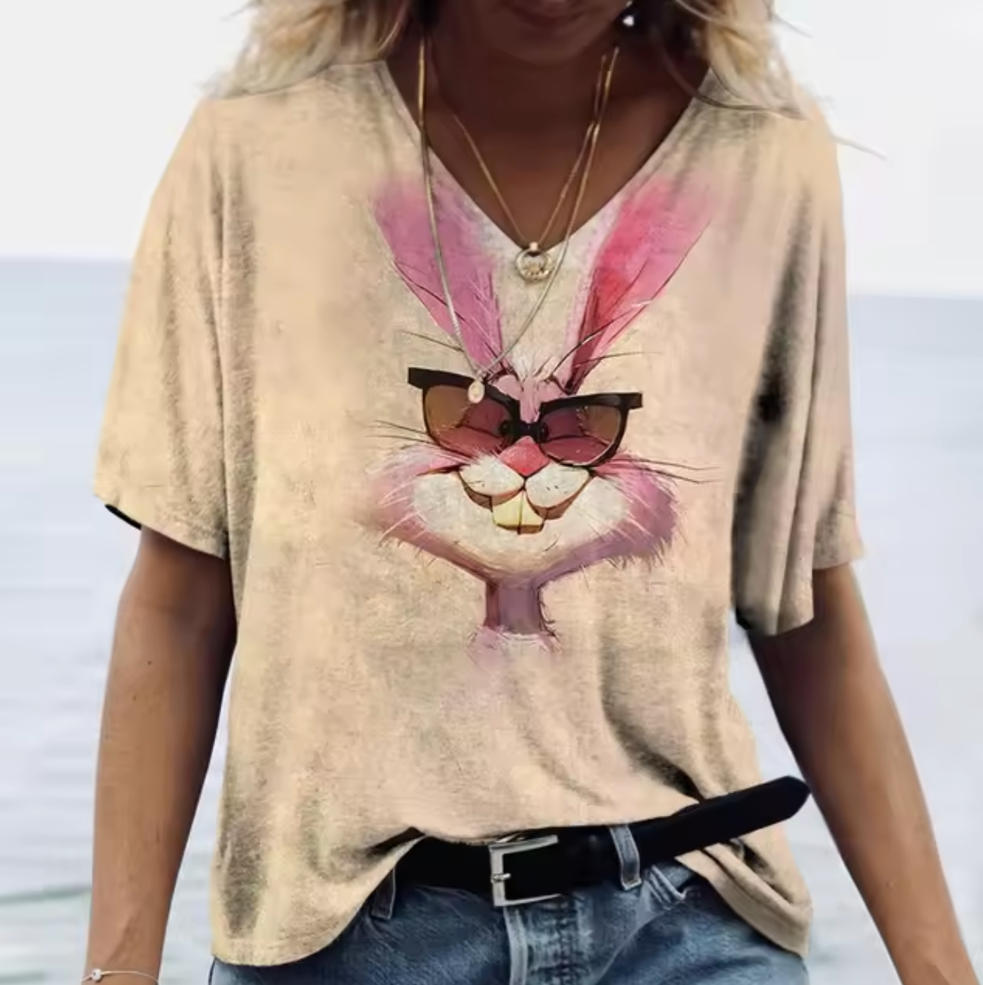 Ornella® | Colorful T-Shirts With Bunny Print