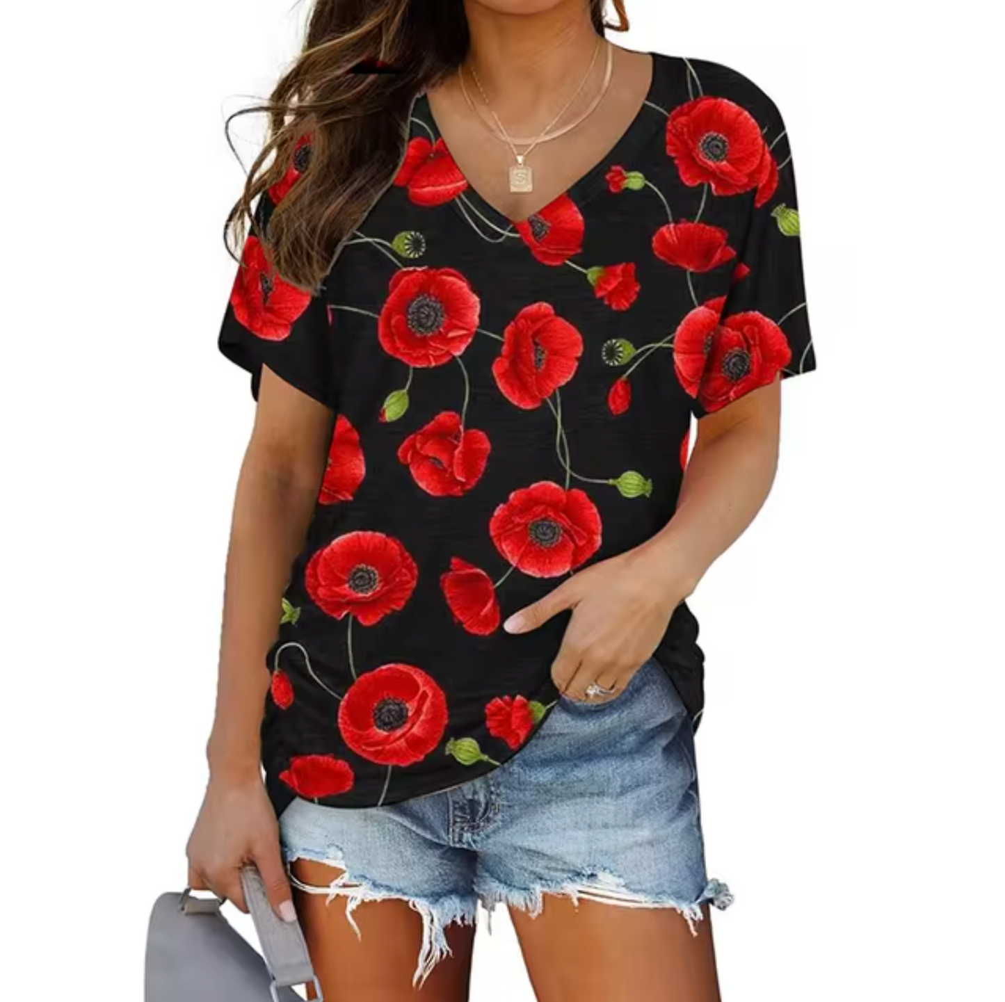 Hailey® | Printed V-Neck T-Shirts