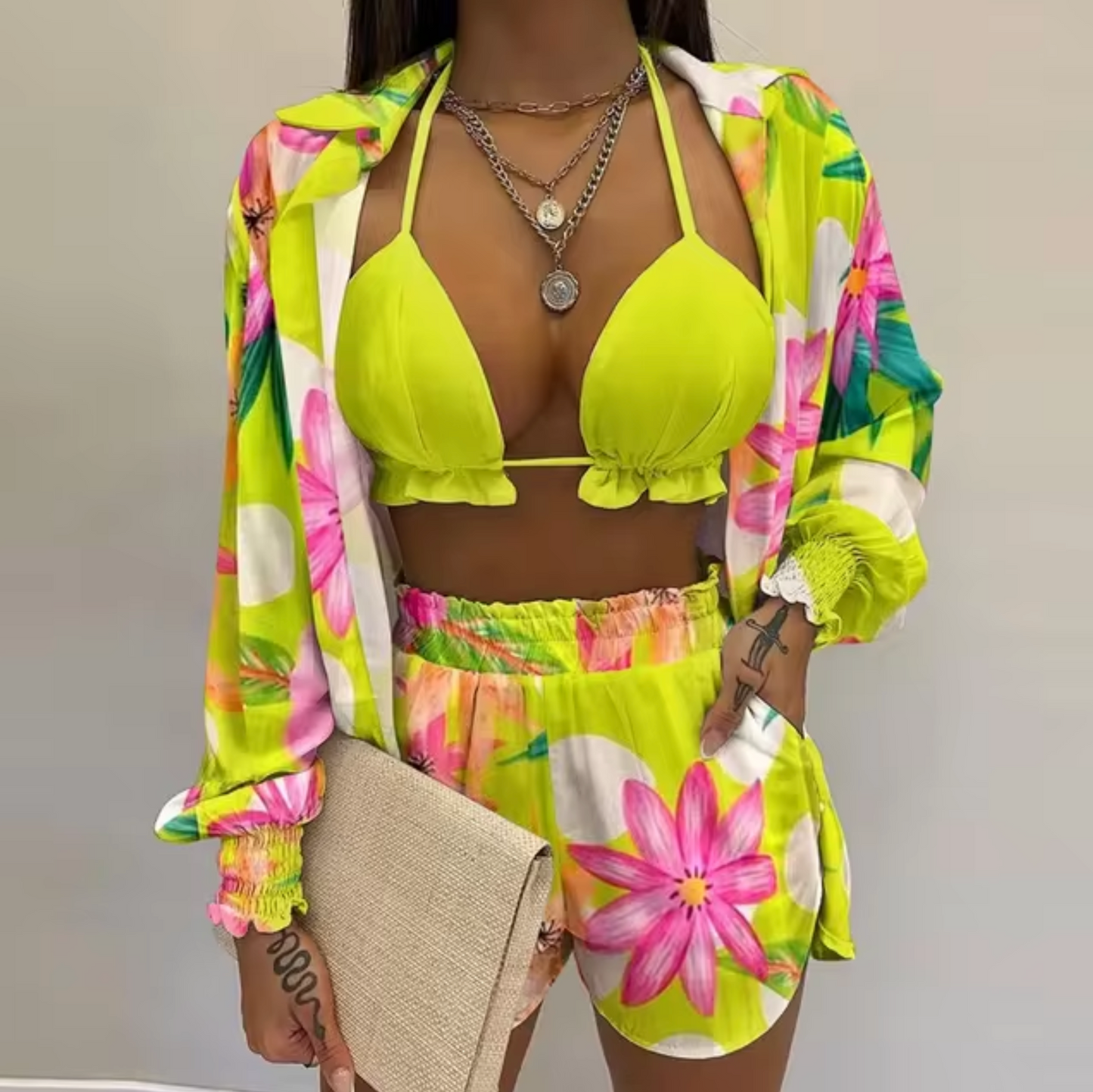 Eva® | Vibrant Print Swimsuit Set