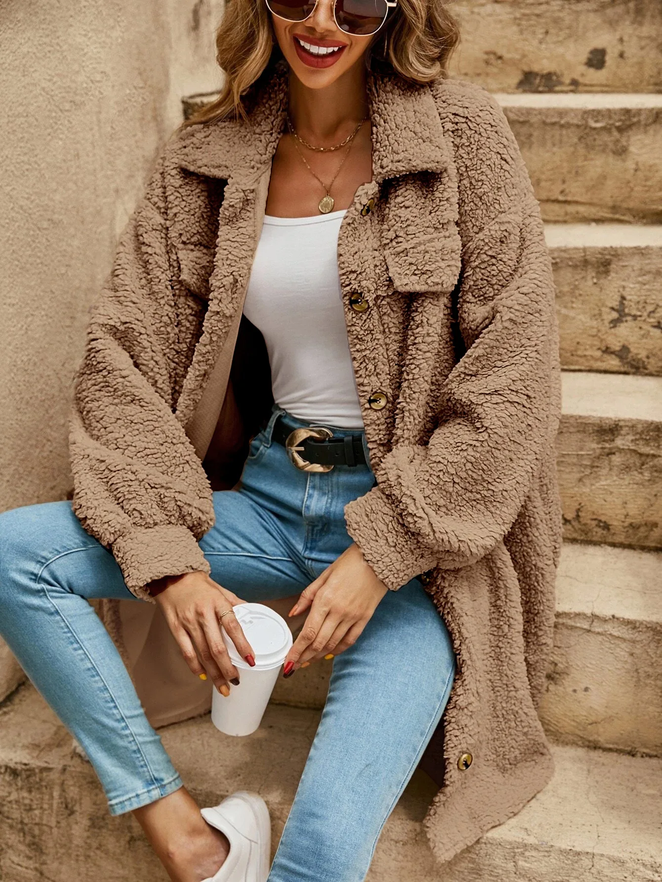 Nerea | Loose Casual Cardigan Bread Coat