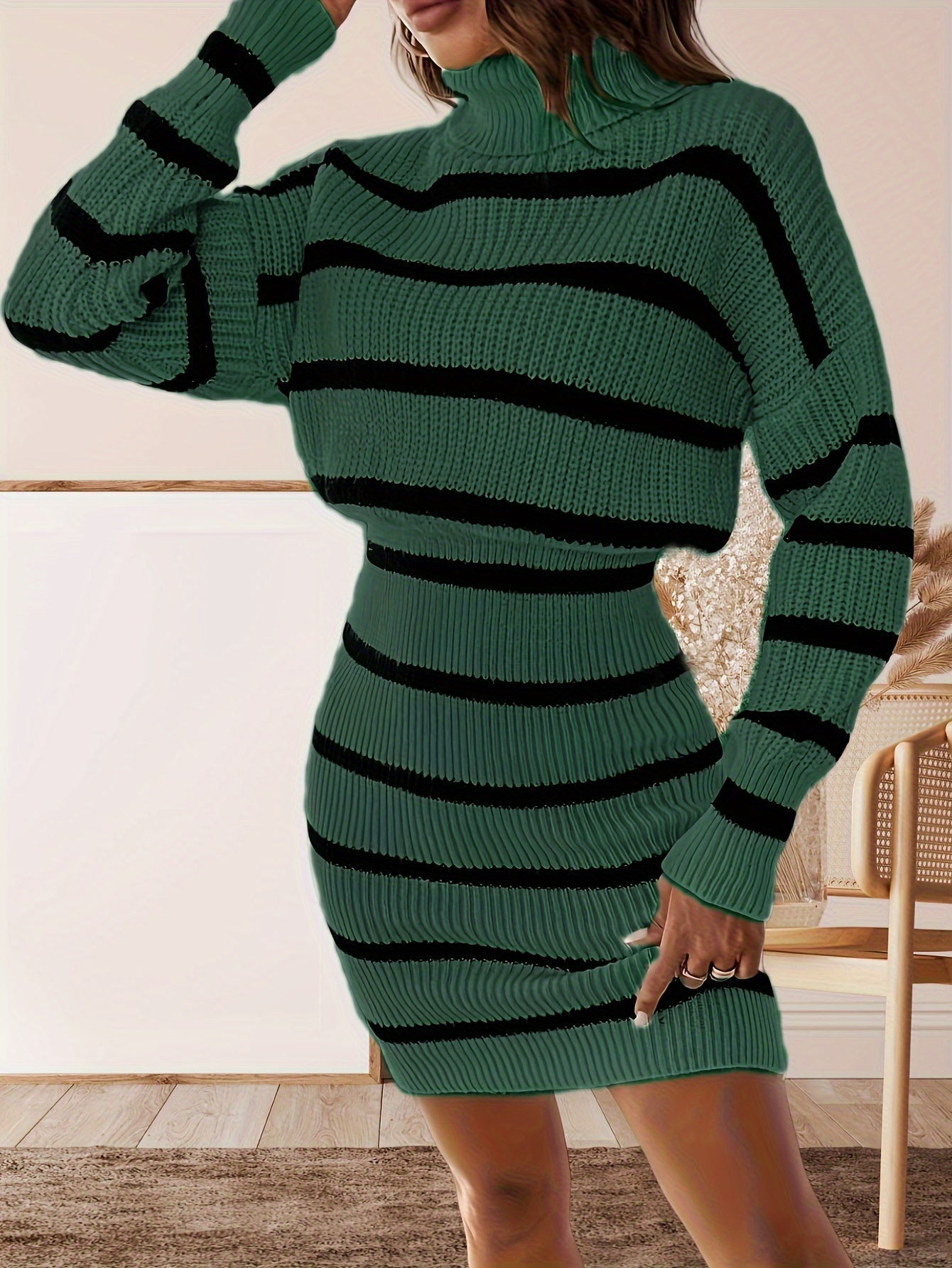 Zaida® | Knitted Turtleneck Dress For Women
