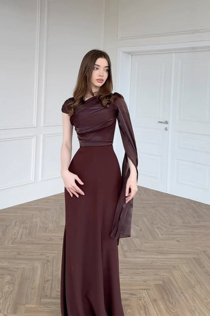 Chiffon One Shoulder Formal Dress