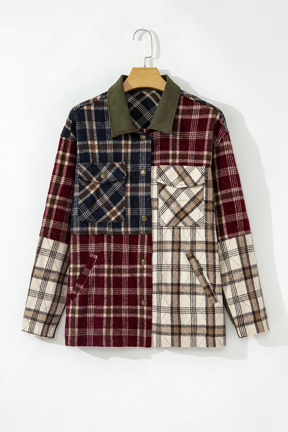 Estrella | Checked long sleeve jacket with buttons
