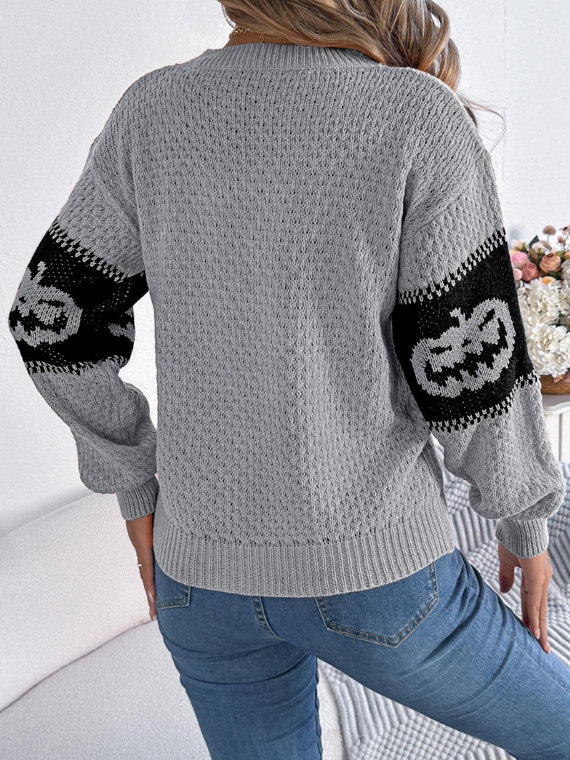 Elsa | Pumpkin long sleeve crew neck sweater