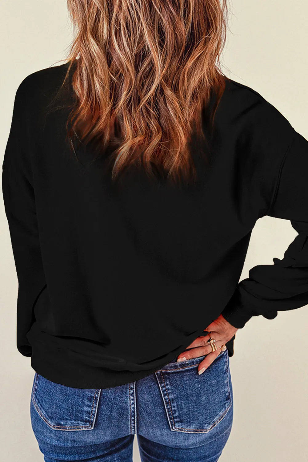 Helene | Sequin football long sleeve sweatshirt